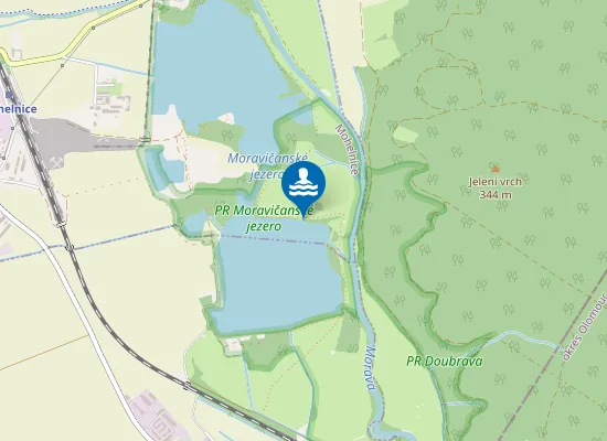 Map of nudistická pláž