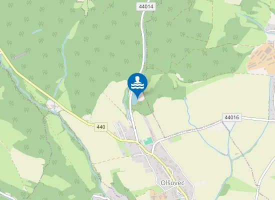 Map of Pláž Přední skála