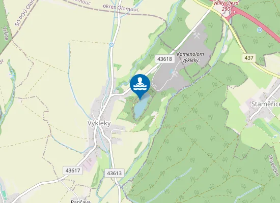 Map of Pláž lomu Výkleky