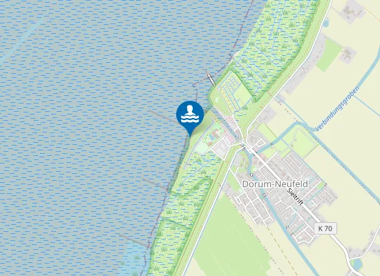 Map of KUESTENBADEORT DORUM NEUFELD VORM WELLENBAD