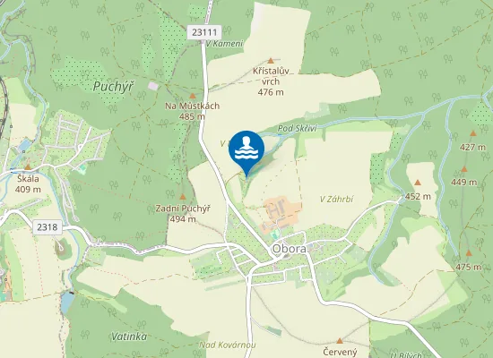 Map of U Vrbiček