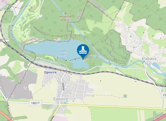 Map of Pláž V.N. Ejpovice