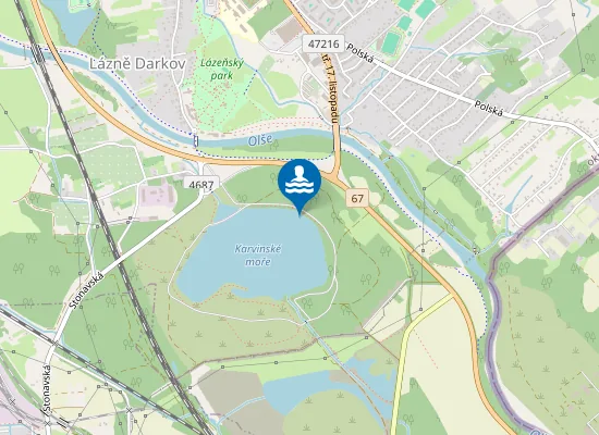 Map of Naturistická pláž Karvinské moře