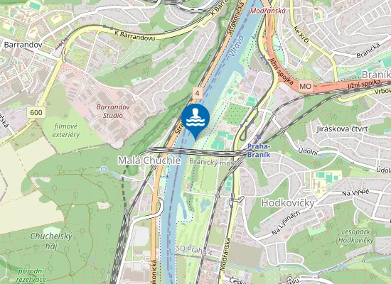 Map of Nudistická pláž Braník