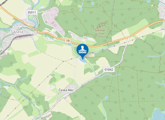 Map of Koupaliště Sázava