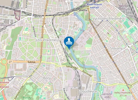 Map of Městská plovárna Plzeň