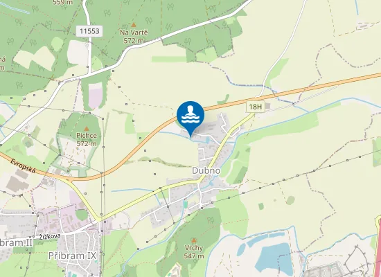 Map of Koupaliště Dubno