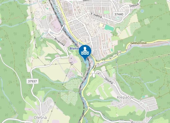 Map of Zatopený lom Blansko