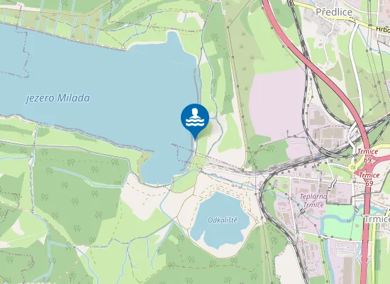 Map of Pláž Trmice