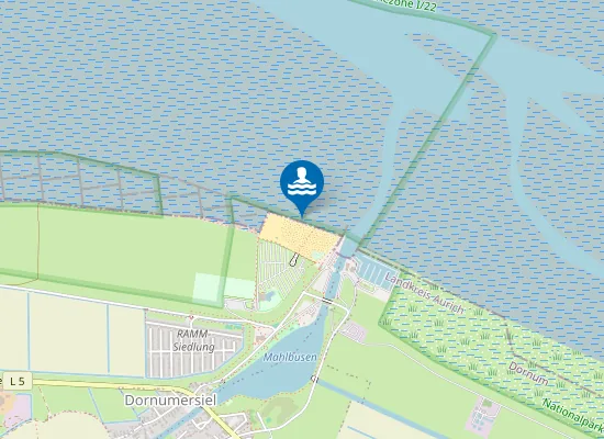 Map of NORDSEESTRAND DORNUMERSIEL