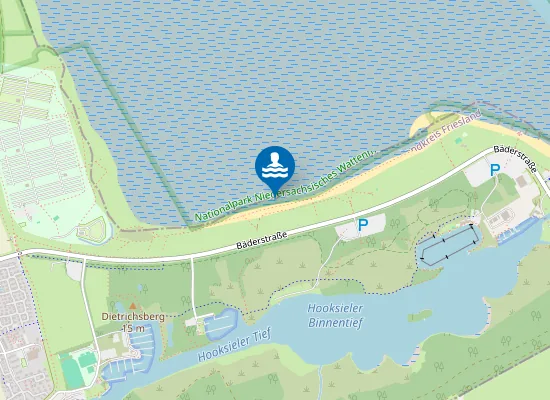 Map of NORDSEESTRAND HOOKSIEL FKK STRAND