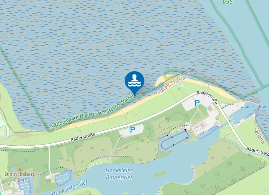 Map of NORDSEESTRAND HOOKSIEL HUNDESTRAND