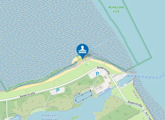 Map of NORDSEESTRAND HOOKSIEL TEXTILSTRAND