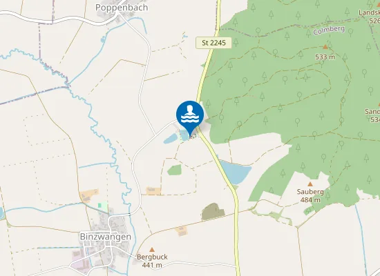 Map of Strand Badeweiher Binzwangen