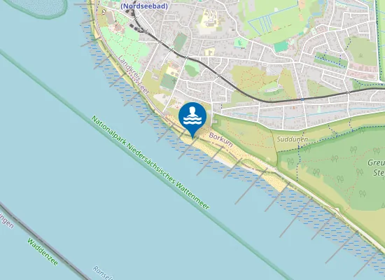 Map of SUEDSTRAND BORKUM