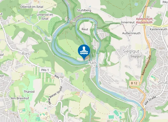 Map of Halser Ilzschleifen