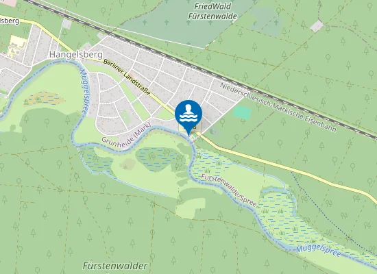 Map of Naturbadestelle Gemeinde Grünheide (Mark)