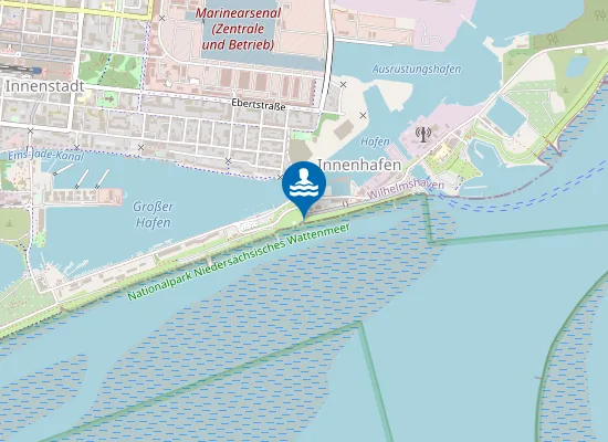 Map of NORDSEE SUEDSTRAND WILHELMSHAVEN