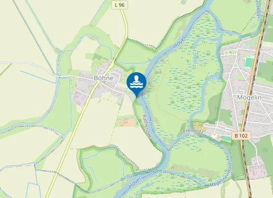 Map of Badestelle Böhne