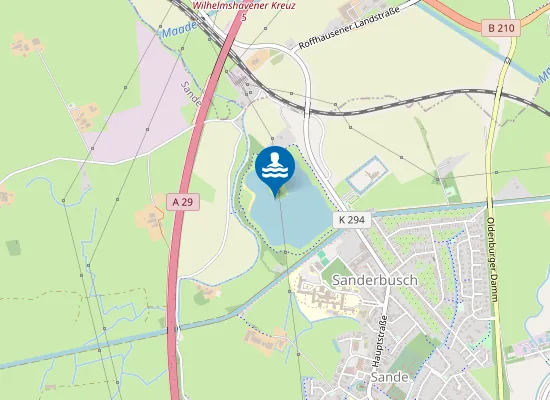 Map of FREIZEITANLAGE SANDER SEE