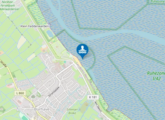 Map of NORDSEESTRAND BURHAVE