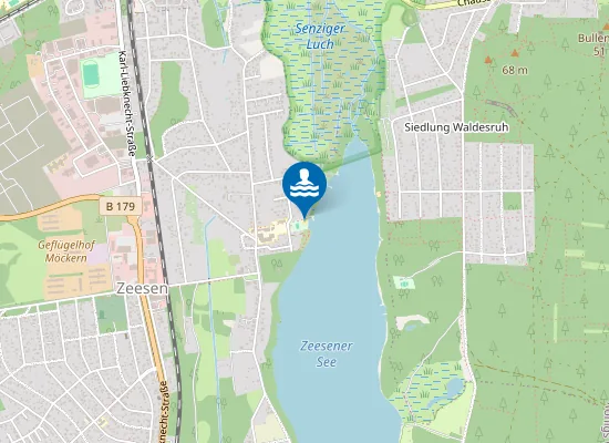 Map of Strandbad Zeesen