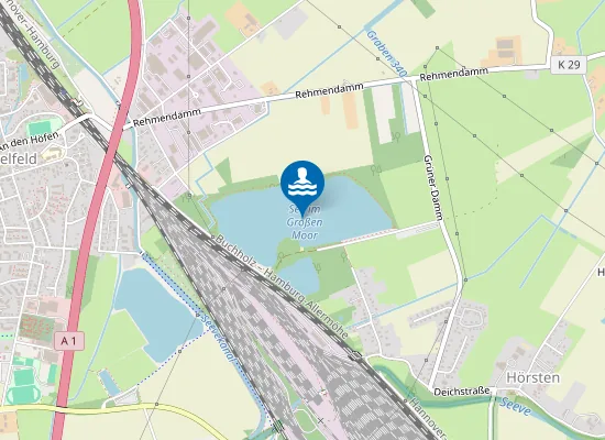 Map of SEE IM GROSSEN MOORBEZ ZUVOR MASCHENER SEE