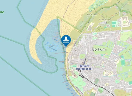 Map of bewachter Badestrand