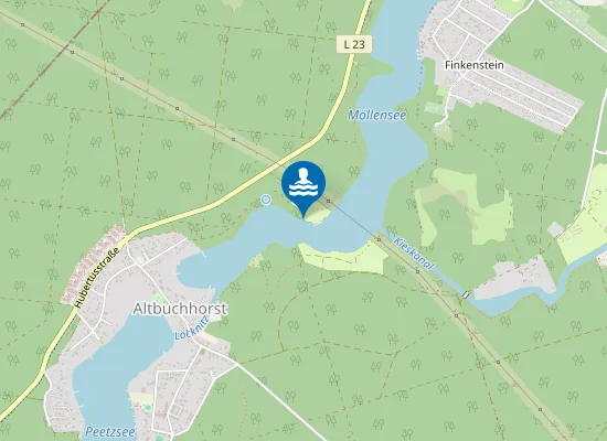 Map of Badestelle am Möllensee Nordufer