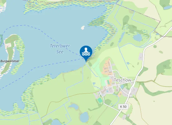 Map of Badestrand Teschow