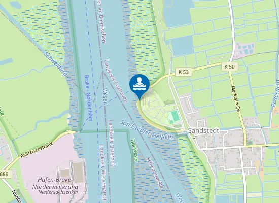 Map of WESERSTRAND SANDSTEDT