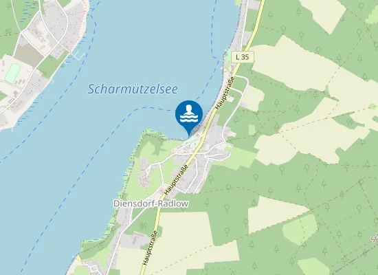 Map of Badestelle Diensdorf