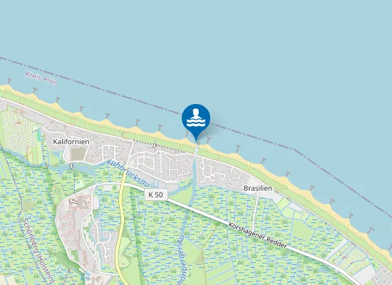 Map of Hundestrand Kalifornien