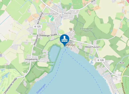 Map of Zwischenahner Meer Badest Dreibergen