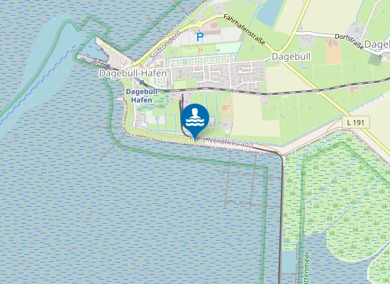 Map of Badedeich Dagebüll Hundestrand