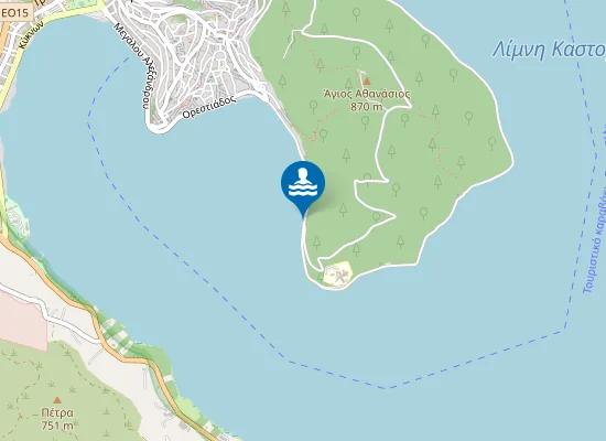 Map of Πλαζ Καστοριάς