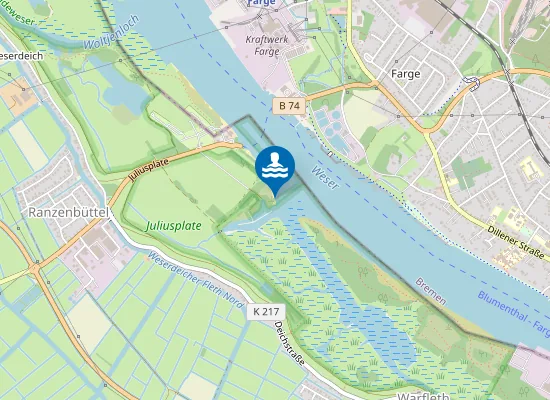 Map of WESERBADESTELLE JULIUSPLATE