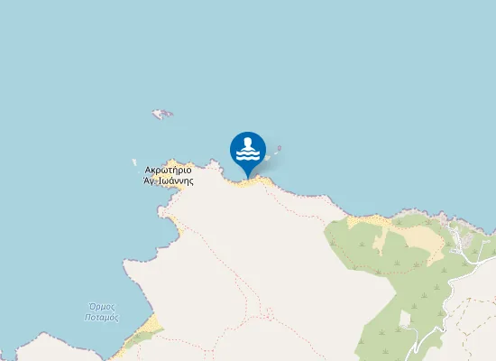 Map of Lavrakas nudist beach