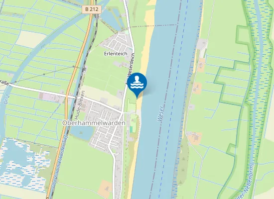 Map of WESERBADESTELLE OBERHAMMELWARDEN NORD