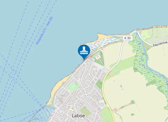 Map of Laboe Strand