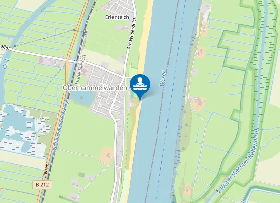Map of WESERBADESTELLE OBERHAMMELWARDEN SUED
