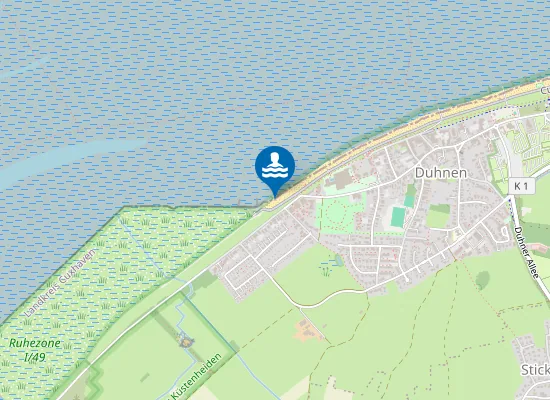 Map of FKK-Strand Duhnen