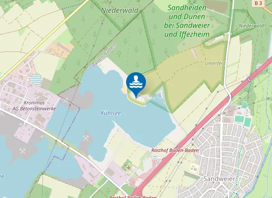 Map of Strandbad Sandweier