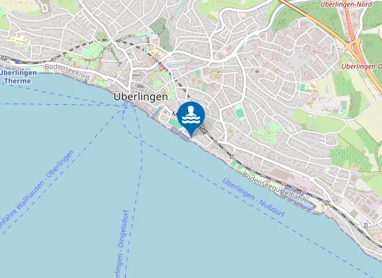 Map of Badestrand Bodensee Yachtclub Überlingen