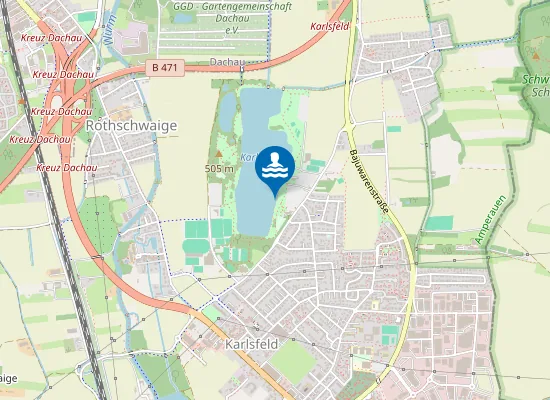 Map of Erholungsgebiet Karlsfelder See
