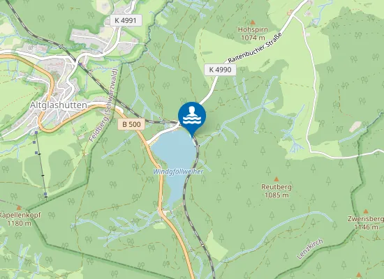 Map of Strandbad Windgfällweiher