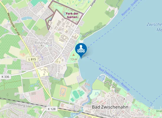 Map of Zwischenahner Meer Badest Rostrup