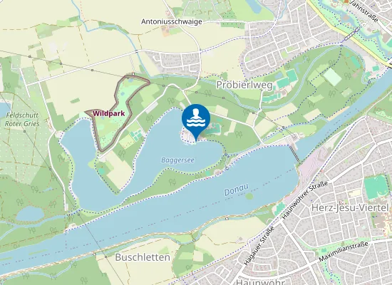 Map of Wasserspielplatz "Donauwurm"