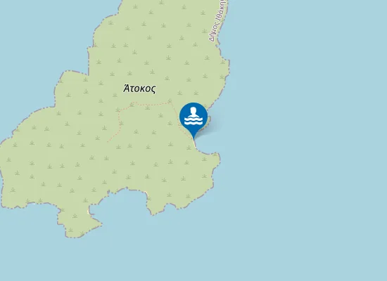 Map of Kontosouvli beach