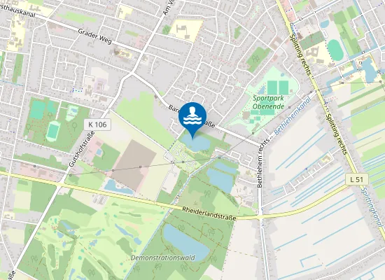 Map of Badesee Campingplatz Prangenweg Papenburg